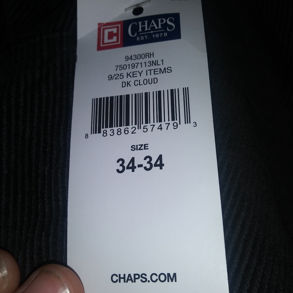 chaps cotton denim pants nwt